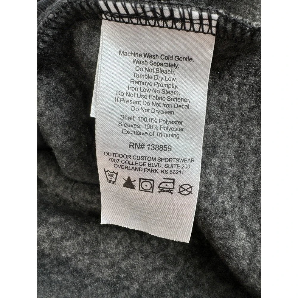 Columbia Men's Medium Full Zip Fleece Hoodie Grey Yellow Outdoors Hiking Camping